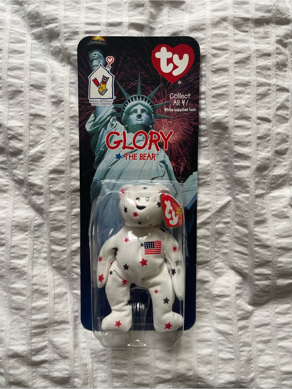 McDonald’s 1999 Ty Teenie Beanie Babies International Bears Complete Set (4) - Picture 7 of 10